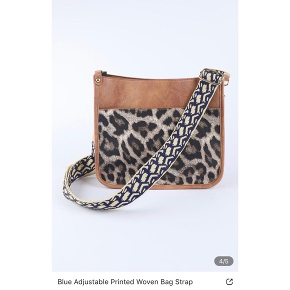 Blue Adjustable Printed Bag Strap with Hardware - Picture 2 of 9